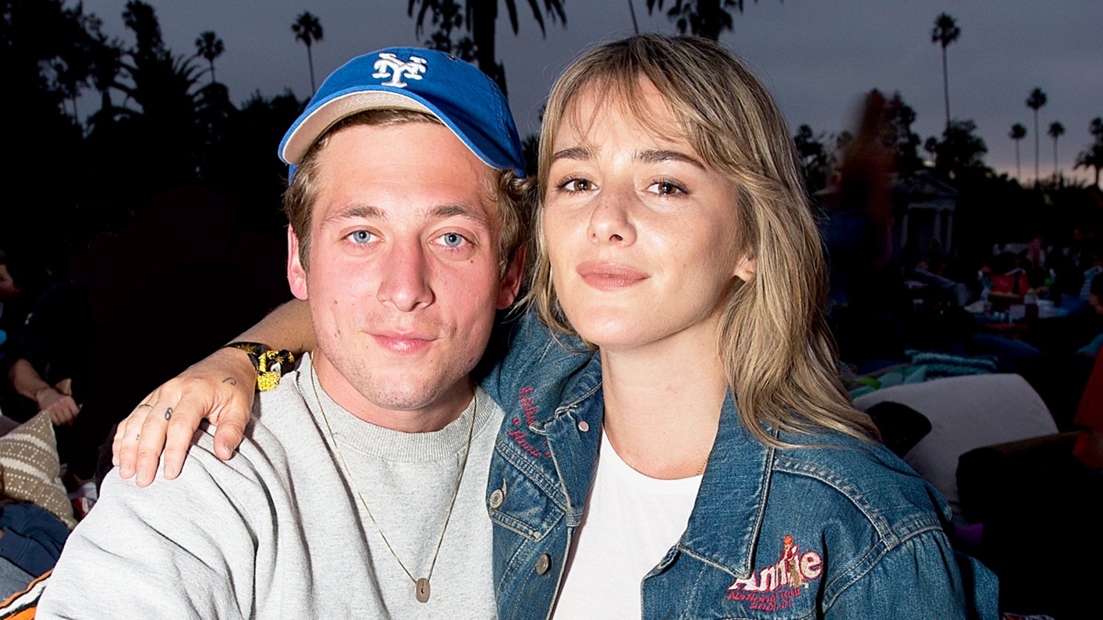 Jeremy Allen White and Addison Timlin attend 2017 Cinespia's screening at Hollywood Forever in Hollywood, California.