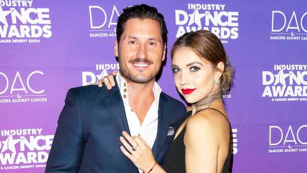 Val Chmerkovskiy and Jenna Johnson attend the 2017 Industry Dance Awards and Cancer Benefit show at Avalon in Hollywood, California.