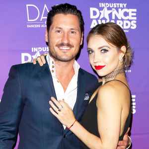 Val Chmerkovskiy and Jenna Johnson attend the 2017 Industry Dance Awards and Cancer Benefit show at Avalon in Hollywood, California.