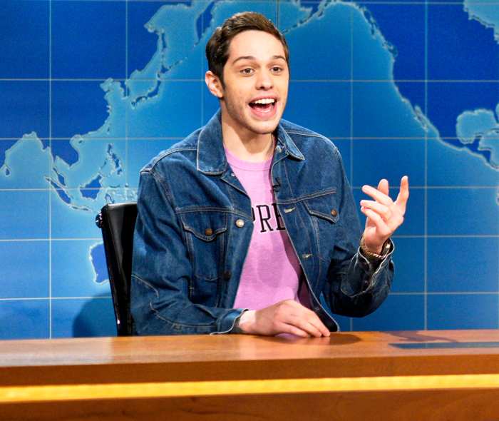 Pete Davidson during Weekend Update on ‘Saturday Night Live‘
