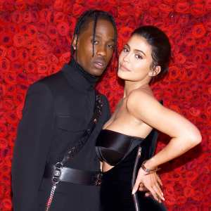 Travis Scott and Kylie Jenner attend the Heavenly Bodies: Fashion & The Catholic Imagination Costume Institute Gala at The Metropolitan Museum of Art on May 7, 2018 in New York City.