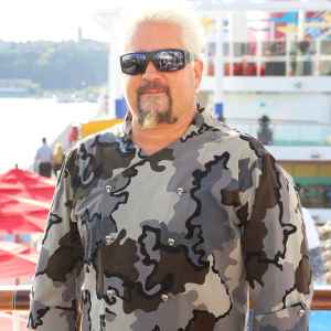 Guy Fieri attends Carnival Horizon naming ceremony event at Pier 88 on May 23, 2018 in New York City.