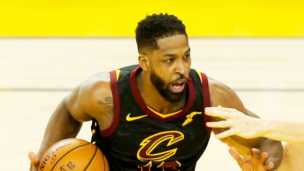 Tristan Thompson #13 of the Cleveland Cavaliers during the 2018 NBA Finals at ORACLE Arena in Oakland, California.