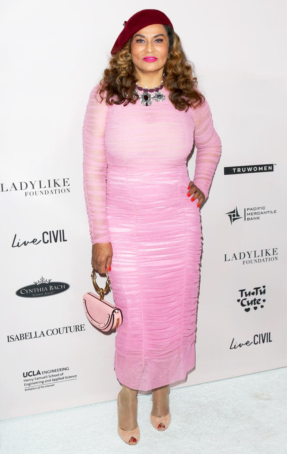 Tina Knowles attends the Ladylike Foundation's 2018 Annual Women Of Excellence Scholarship Luncheon at The Beverly Hilton Hotel on June 2, 2018 in Beverly Hills, California.