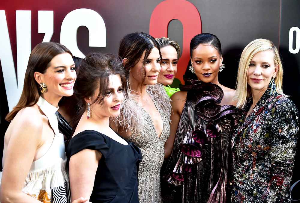 Anne Hathaway, Helena Bonham Carter, Sandra Bullock, Sarah Paulson, Rihanna and Cate Blanchett attend the "Ocean's 8" World Premiere at Alice Tully Hall on June 5, 2018 in New York City.