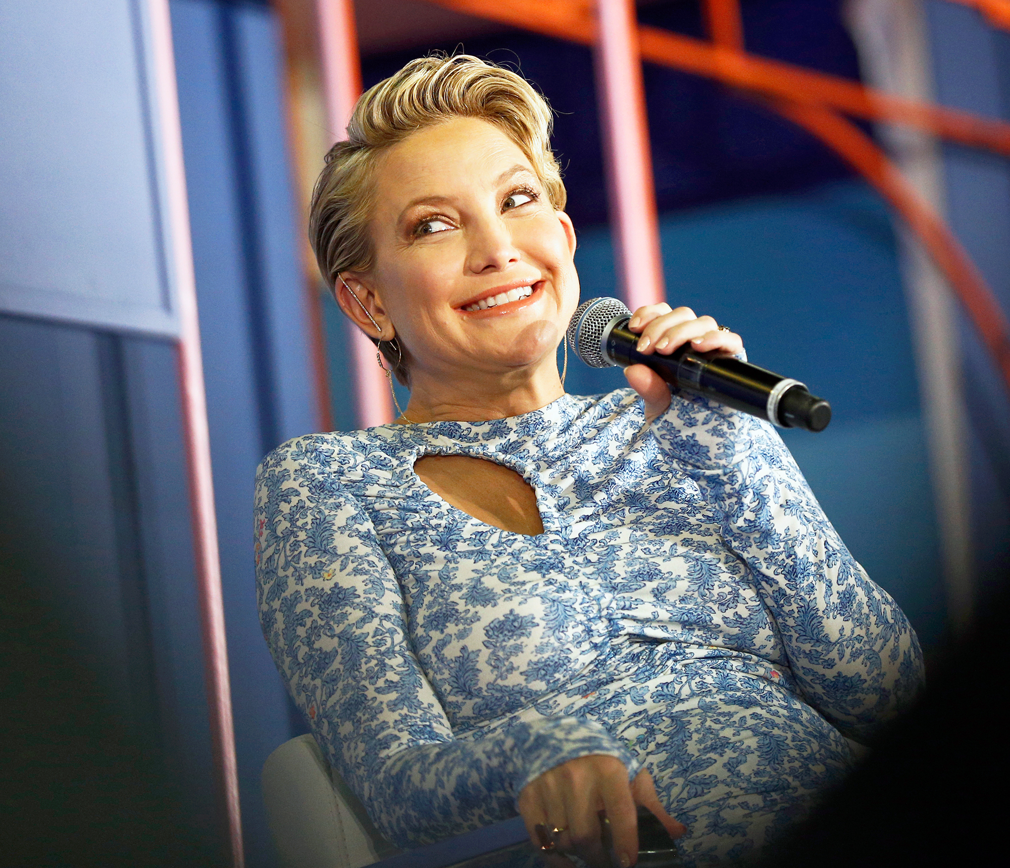Kate Hudson onstage during "redefining the pursuit of Happnes panel of POPSUGAR Play/Ground on June 9, 2018 in New York City.