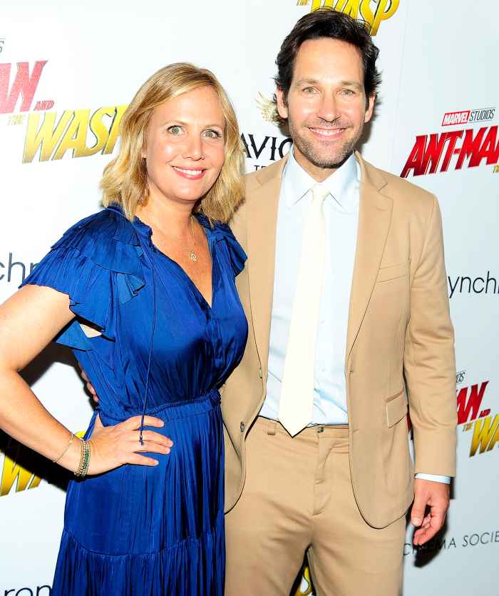 Paul Rudd and wife Julie Yaeger attend The Cinema Society With Synchrony And Avion Host A Screening Of Marvel Studios' "Ant-Man And The Wasp" on June 27, 2018 in New York City.