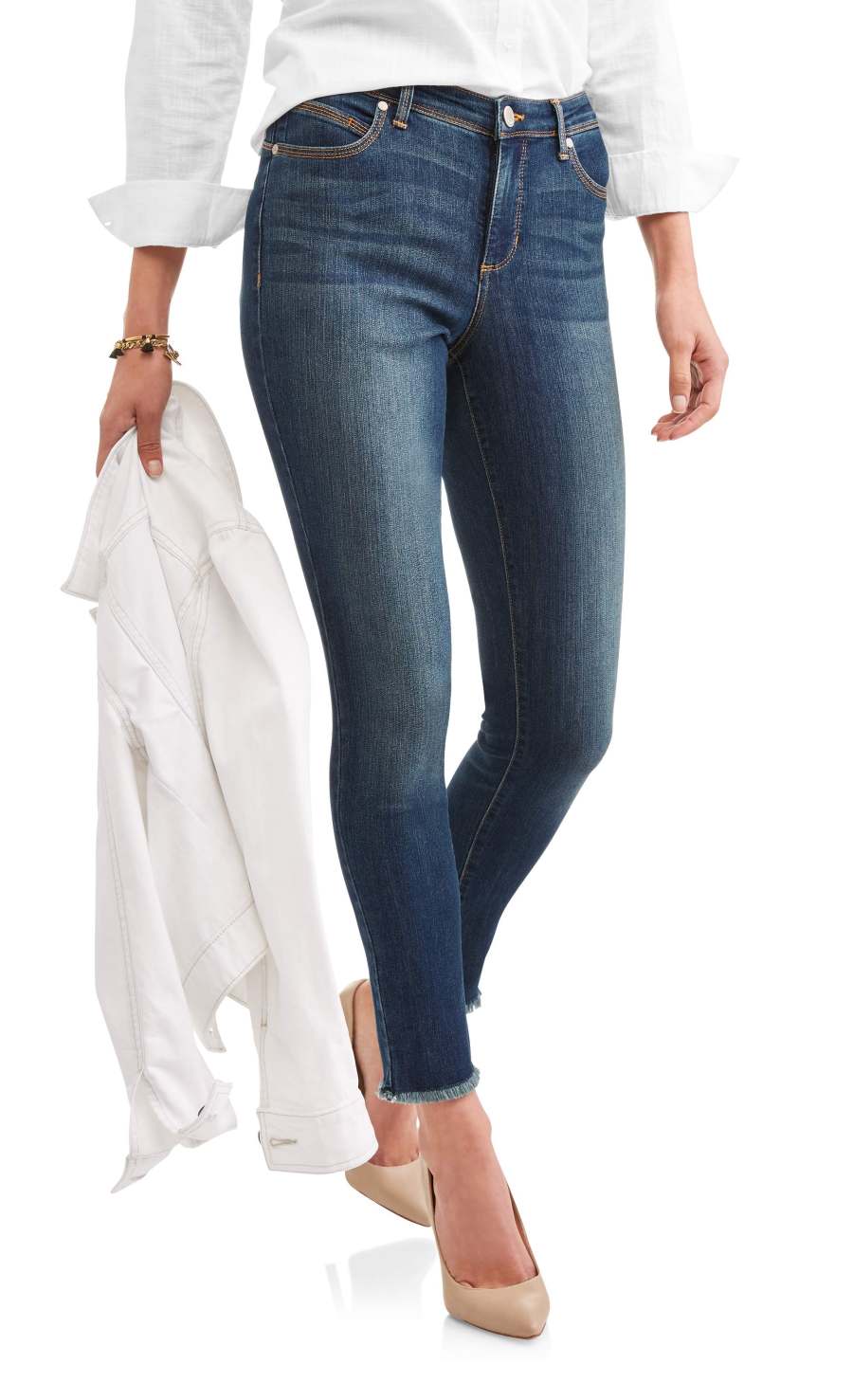 Bandolino Women's Lisbeth Frayed Hem Jeans