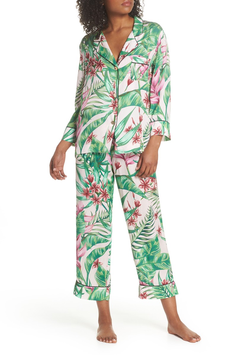 Bed To Brunch Cropped Satin Pajamas