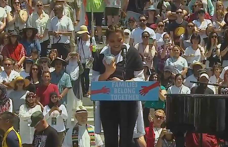 Chrissy Teigen, Speech, Families Belong Together, March