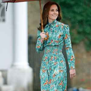 kate middleton floral long sleeve dress