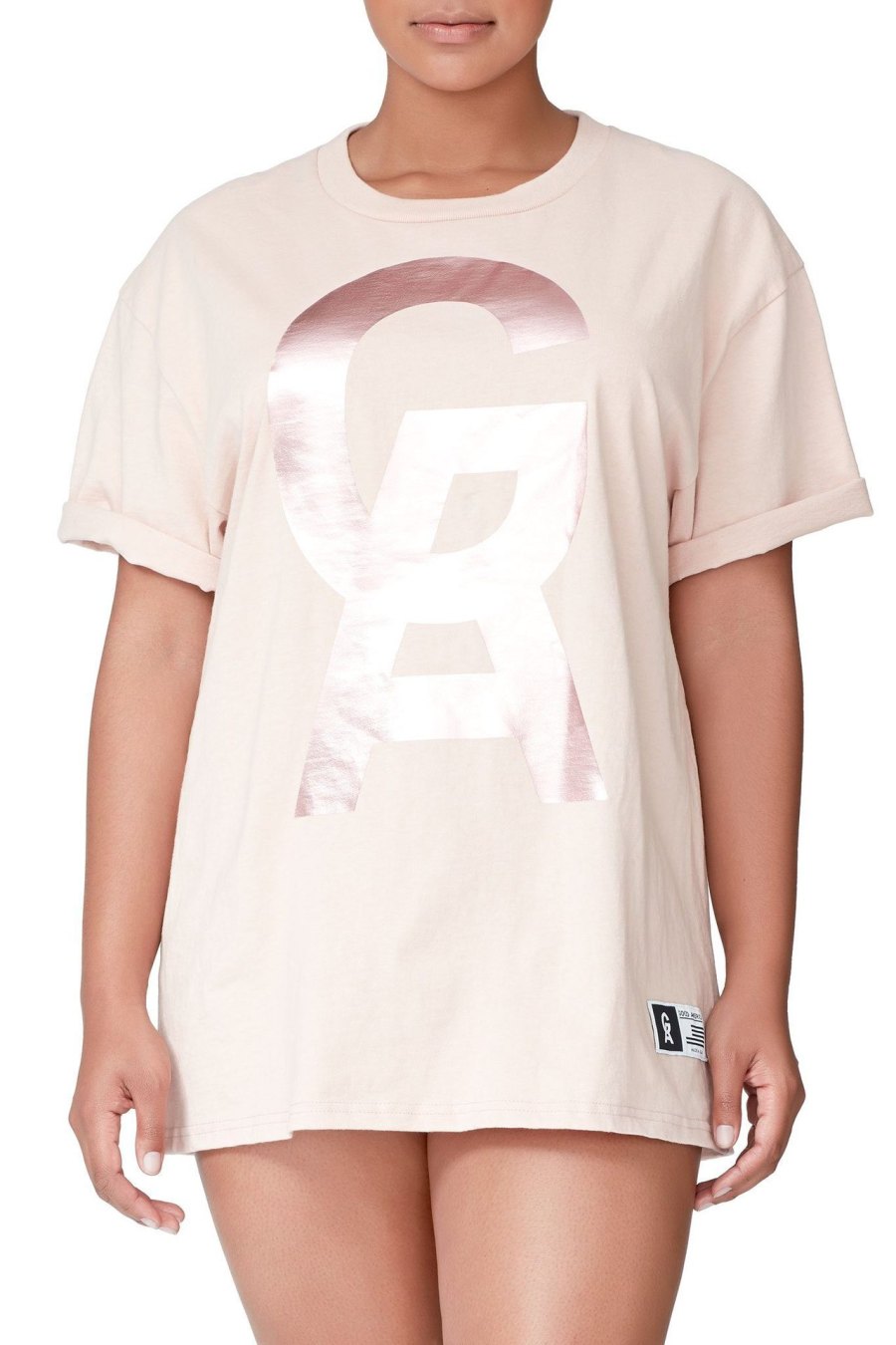 good american pink t shirt