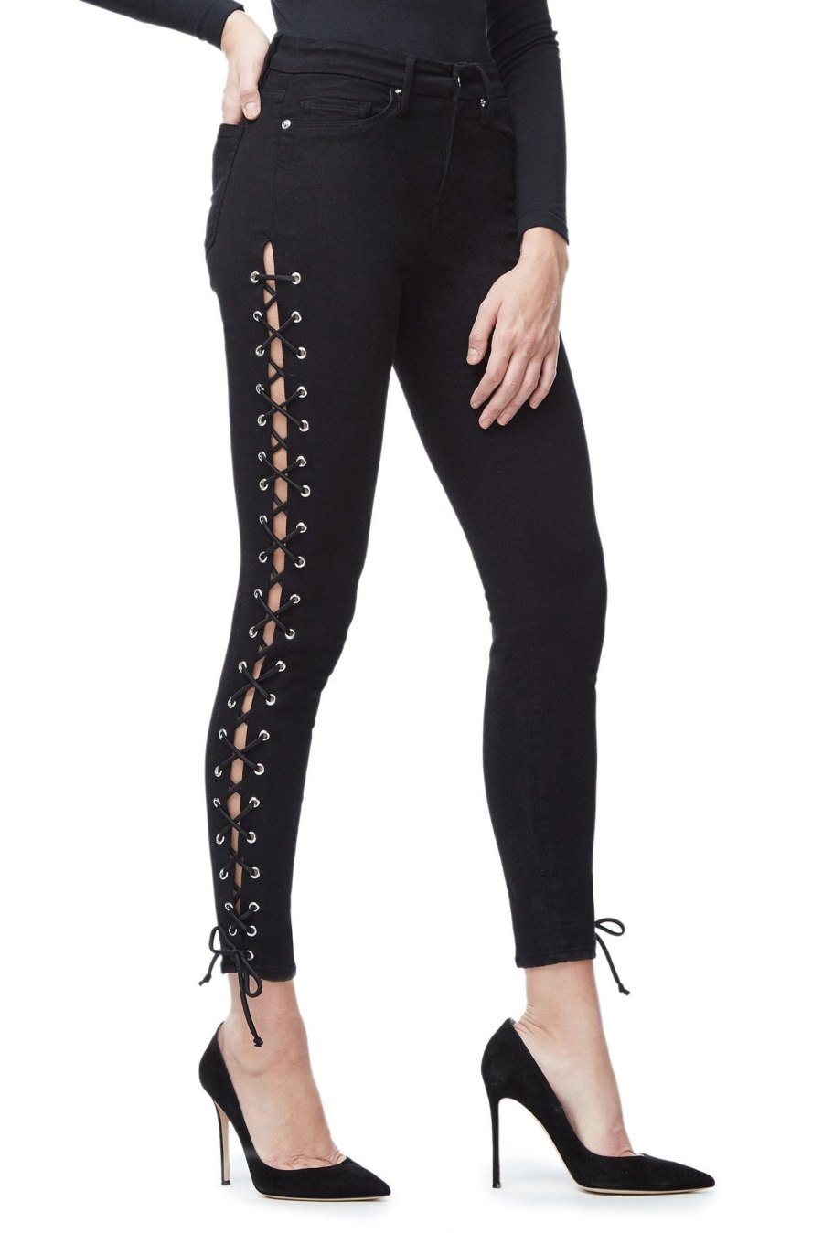 lace up jeans
