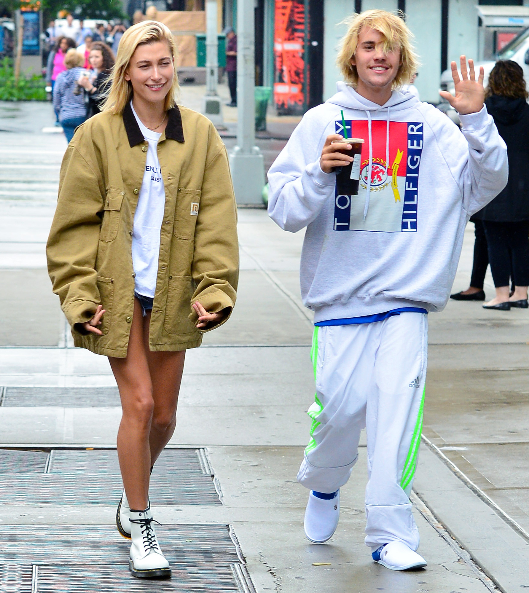 Hailey Baldwin, Justin Bieber, New York, Park, Kissing, PDA