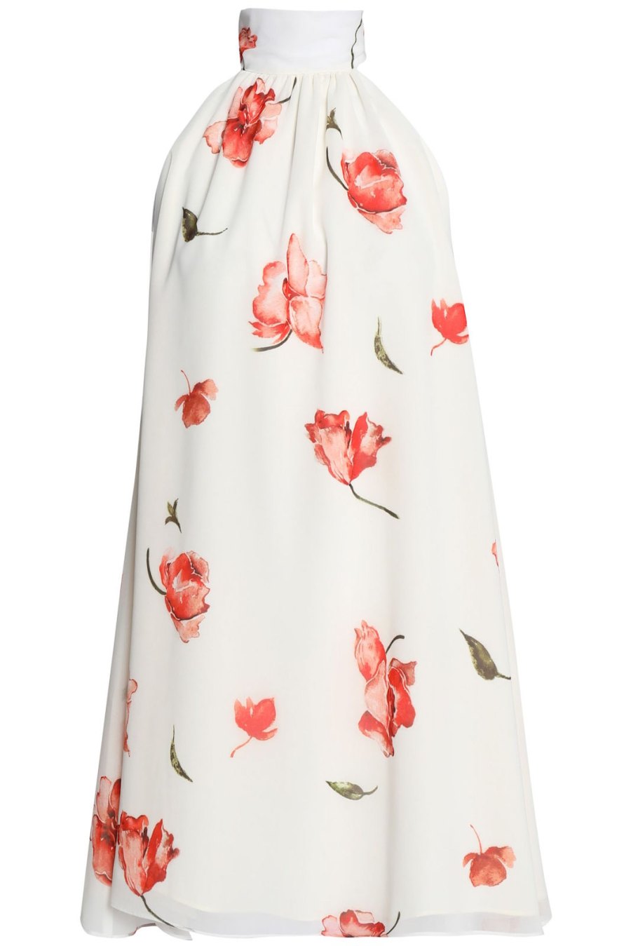 Haute Hippie Lace-Up Floral-Print Crepe de Chine Mini Dress