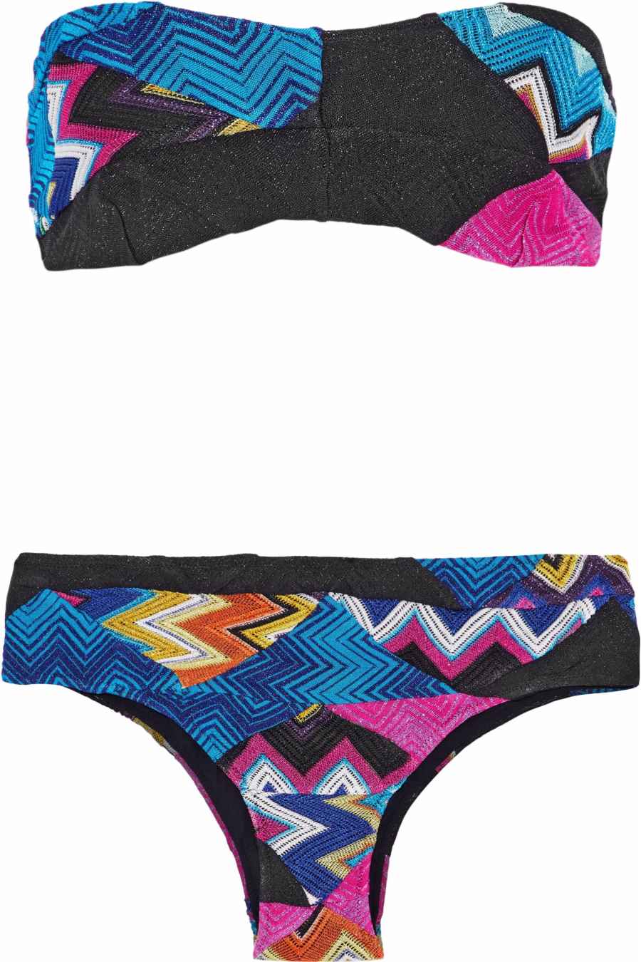 colorful bandeaux bikini