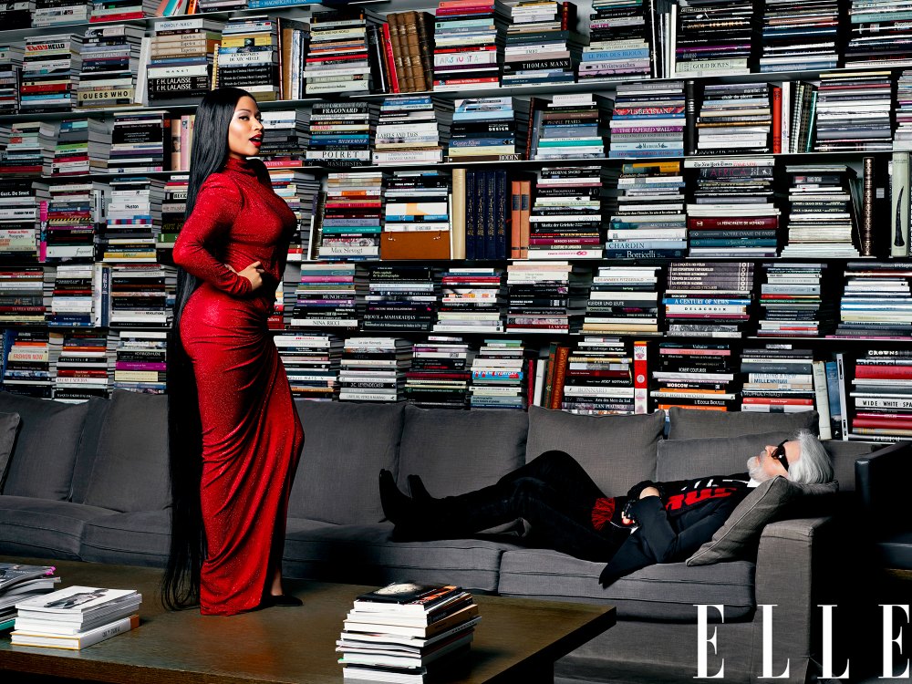 Nicki Minaj and Karl Lagerfeld in ‘Elle’
