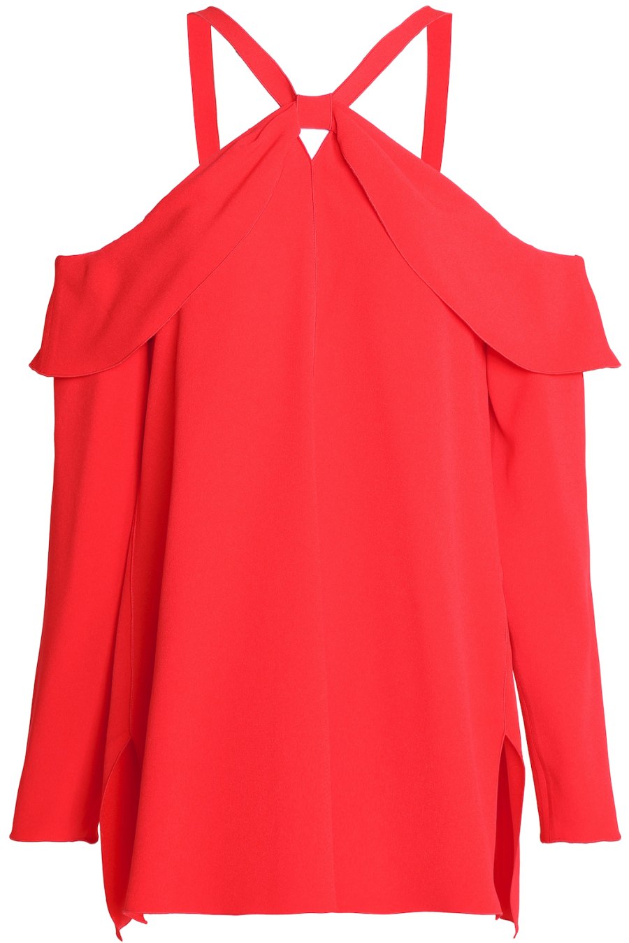 PROENZA SCHOULER Cold-shoulder layered crepe top