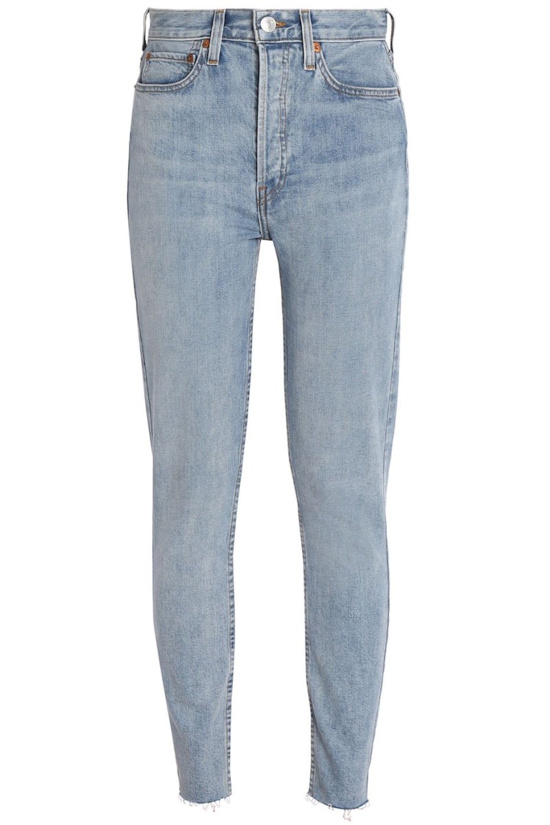 Re/Done By Levi's Faded High-Rise Skinny Jeans