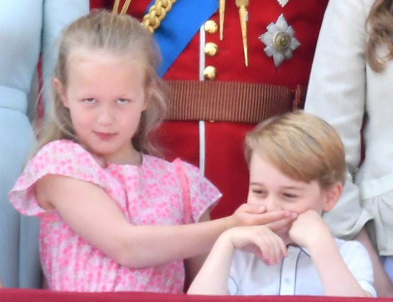 Savannah Phillips, Cover Mouth, Prince George, Prince William, Trooping The Colour, Royal Family