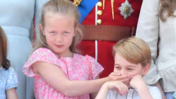 Savannah Phillips, Cover Mouth, Prince George, Prince William, Trooping The Colour, Royal Family