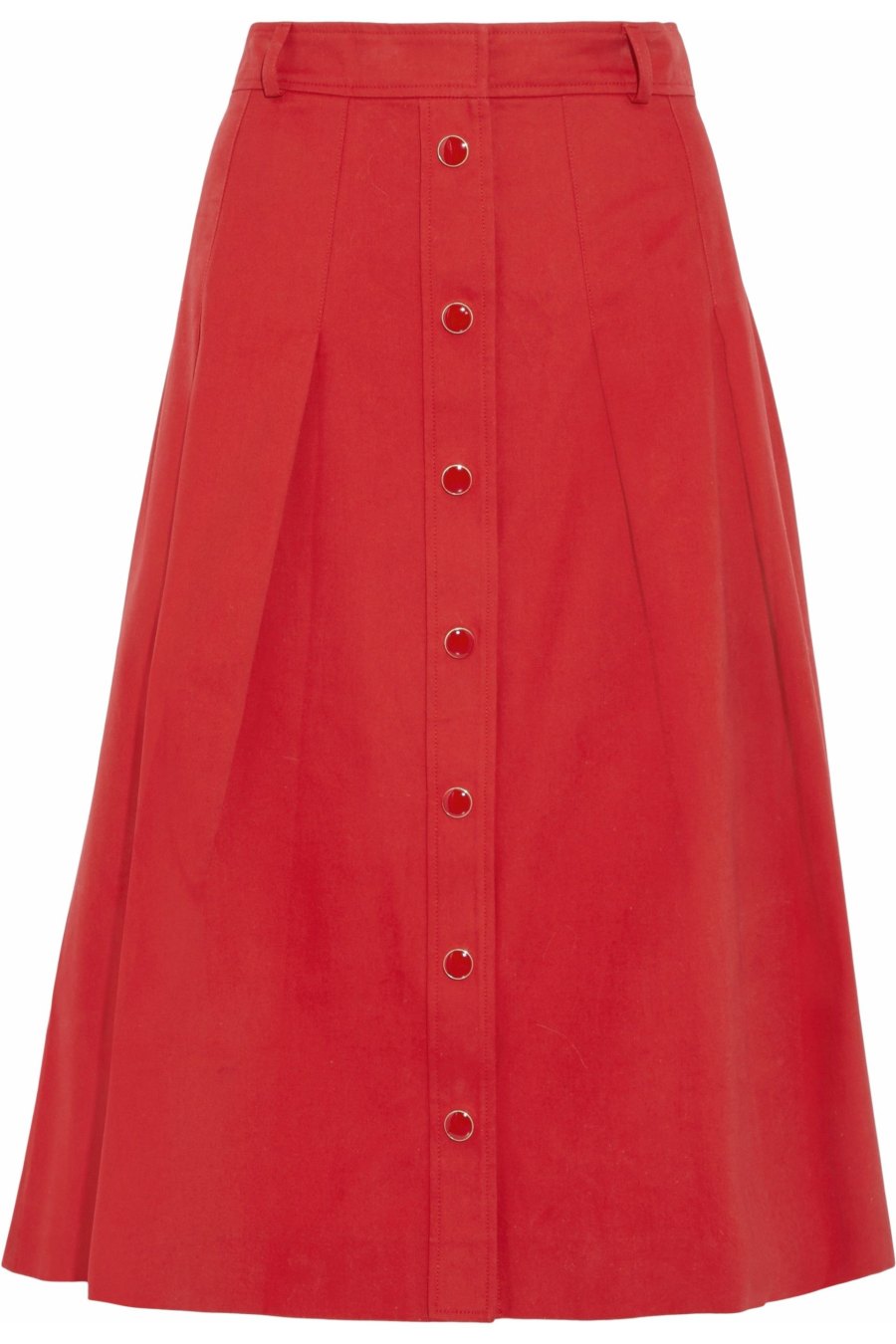 Vanessa Seward Pleated Cotton Skirt