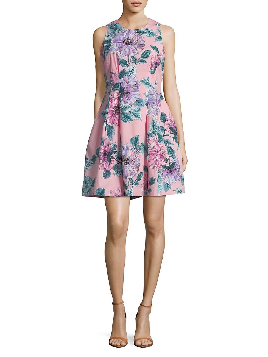 Vince Camuto Scuba Sleeveless Fit-and-Flare Dress
