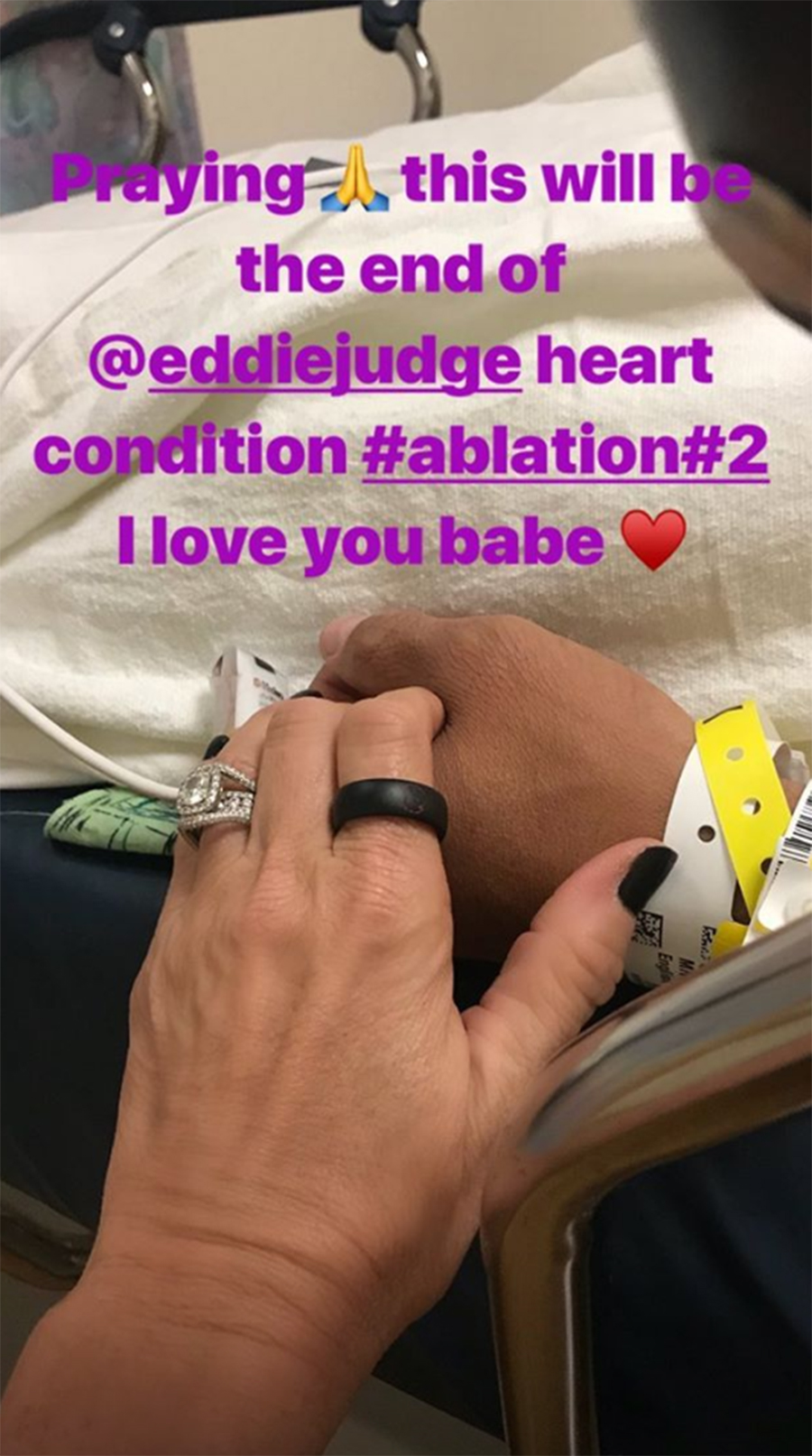 Tamara Judge husband Eddie heart surgery