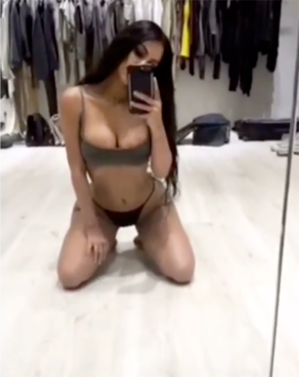 Selfie video lingerie leaked sexy kim kardashian Kim Kardashian