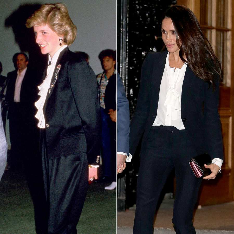 princess-diana-meghan-markle-black-suit