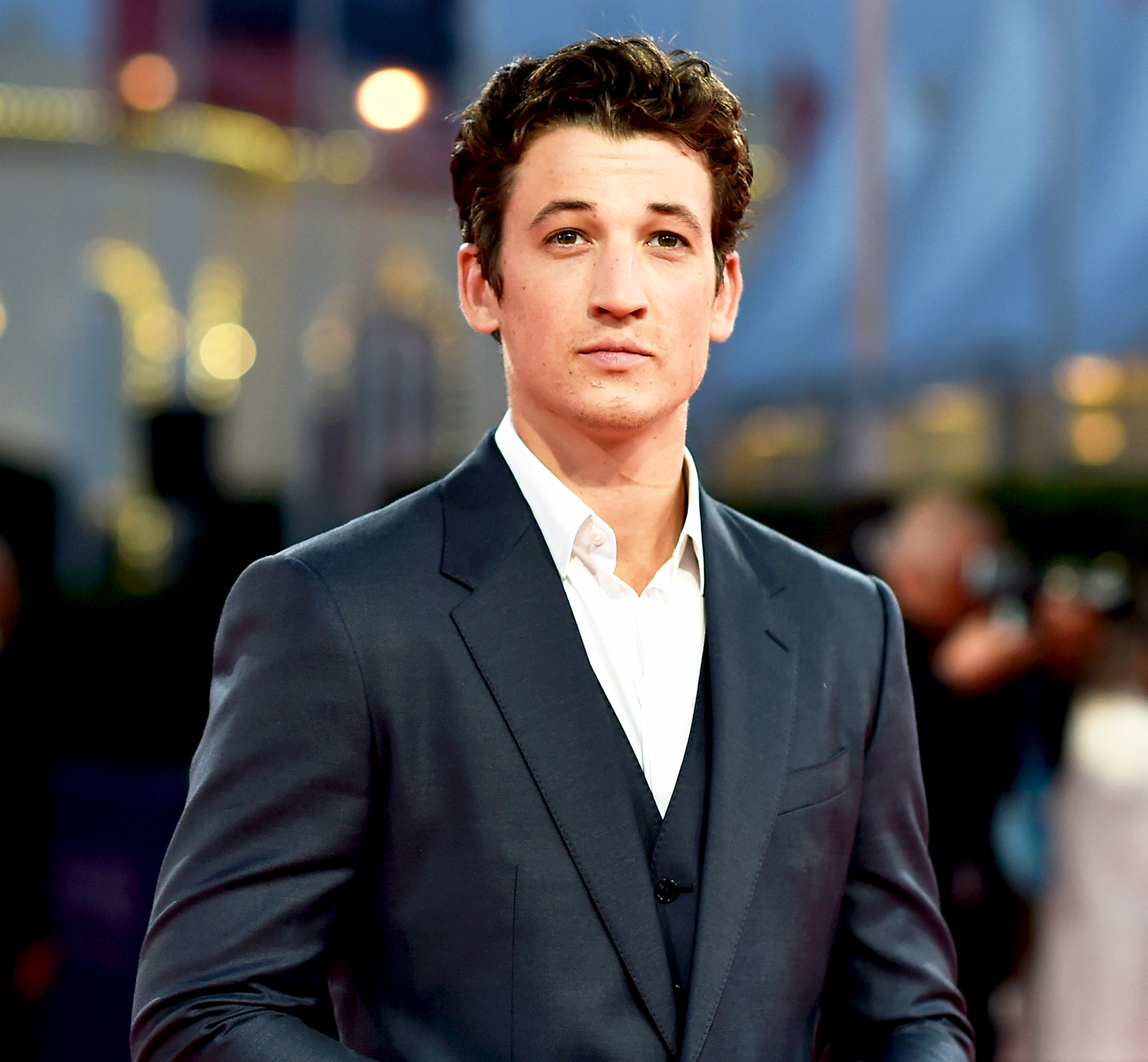 Miles Teller attends "The November man" 2014 premiere in Deauville, France.