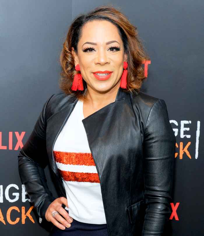 Selenis Leyva attends the "Orange Is The New Black" 2018 EMMY FYC red carpet at Crosby Street Hotel in New York City.