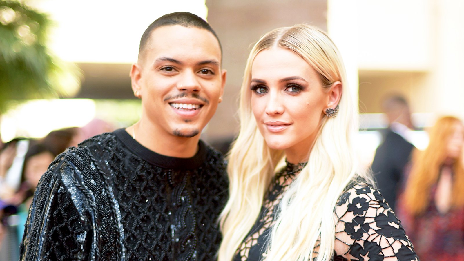 Evan Ross and Ashlee Simpson attend the 2018 Billboard Music Awards at MGM Grand Garden Arena in Las Vegas, Nevada.