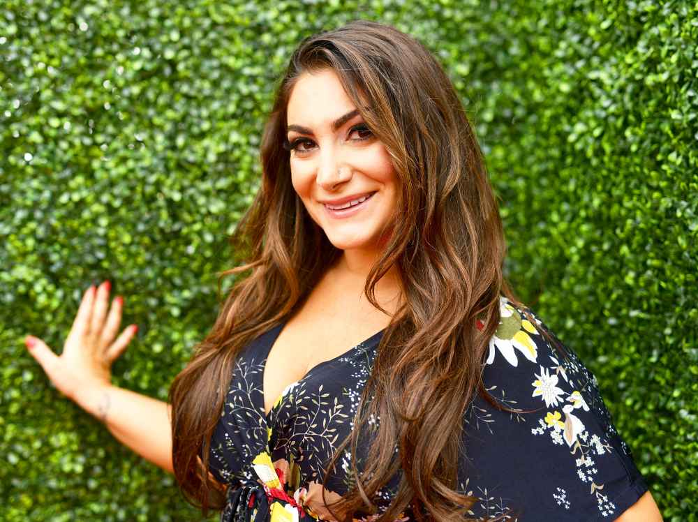 Deena Nicole Cortese attends the 2018 MTV Movie And TV Awards at Barker Hangar in Santa Monica, California.