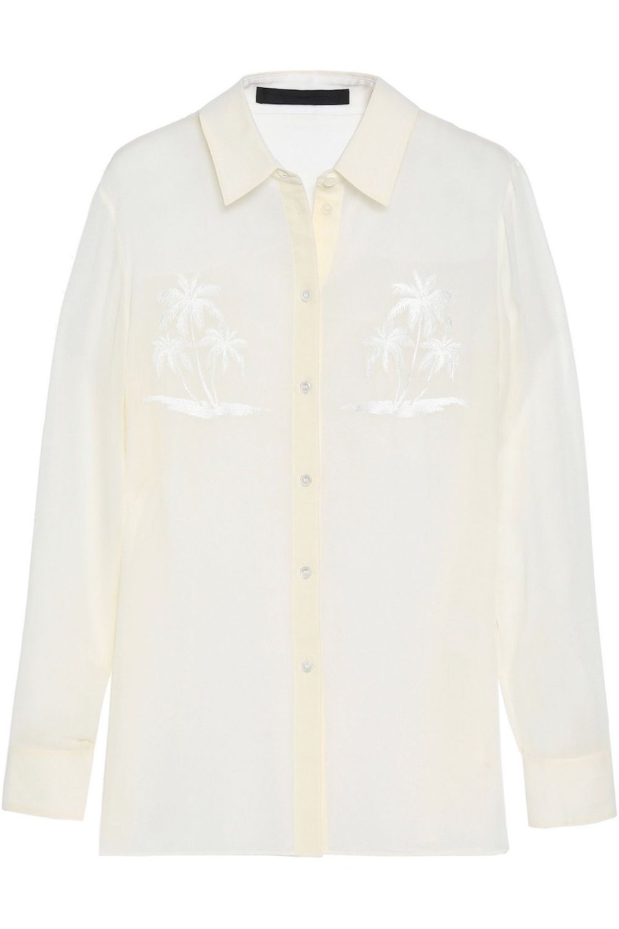 ALEXANDER WANG Embroidered crepe shirt