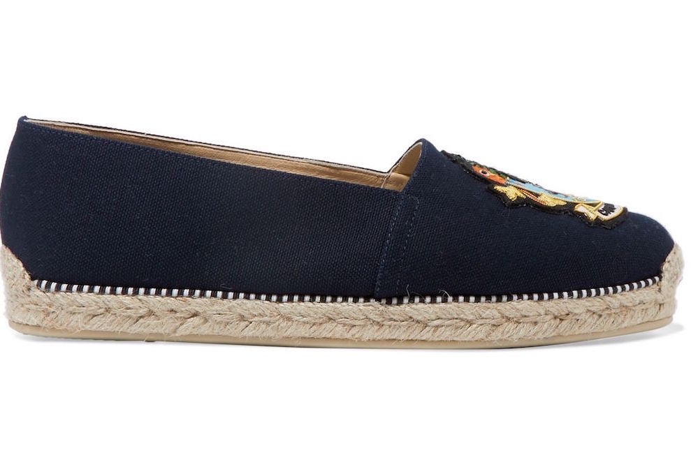CHRISTIAN LOUBOUTIN Lougalia appliquéd canvas espadrilles