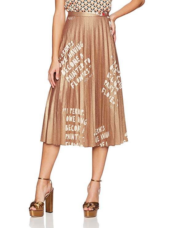 drew barrymore dear drew metallic skirt pleated