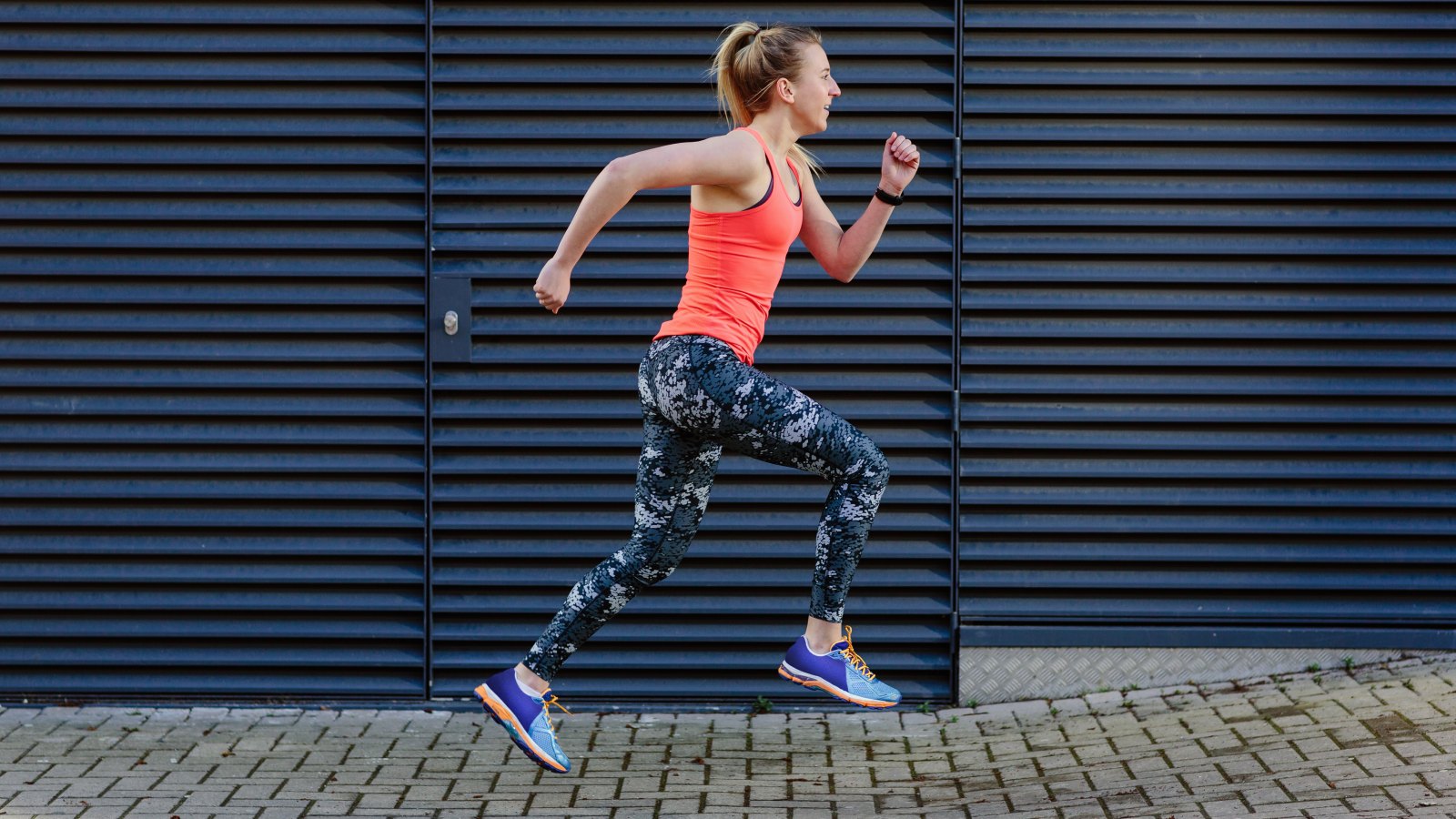 woman running in leggings