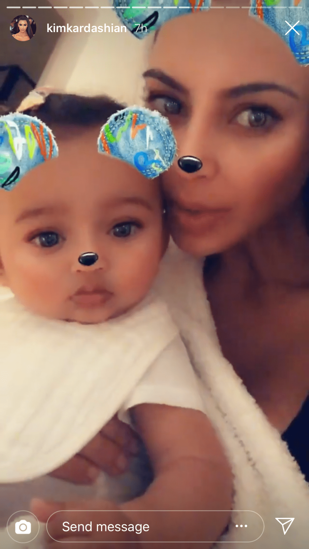 Kim Kardashian and daughter Chicago
