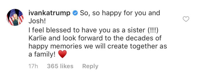 Ivanka Trump Karlie Kloss engagement