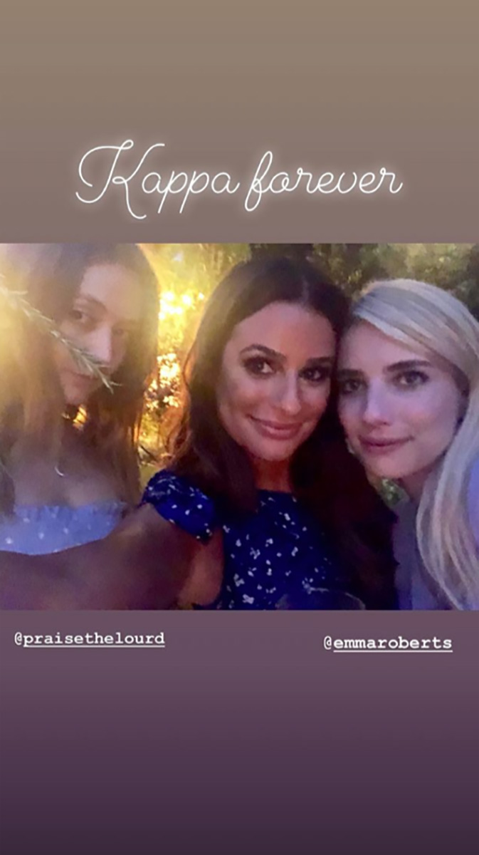 Lea Michele, Engagement Party, Billie Lourd, Emma Roberts