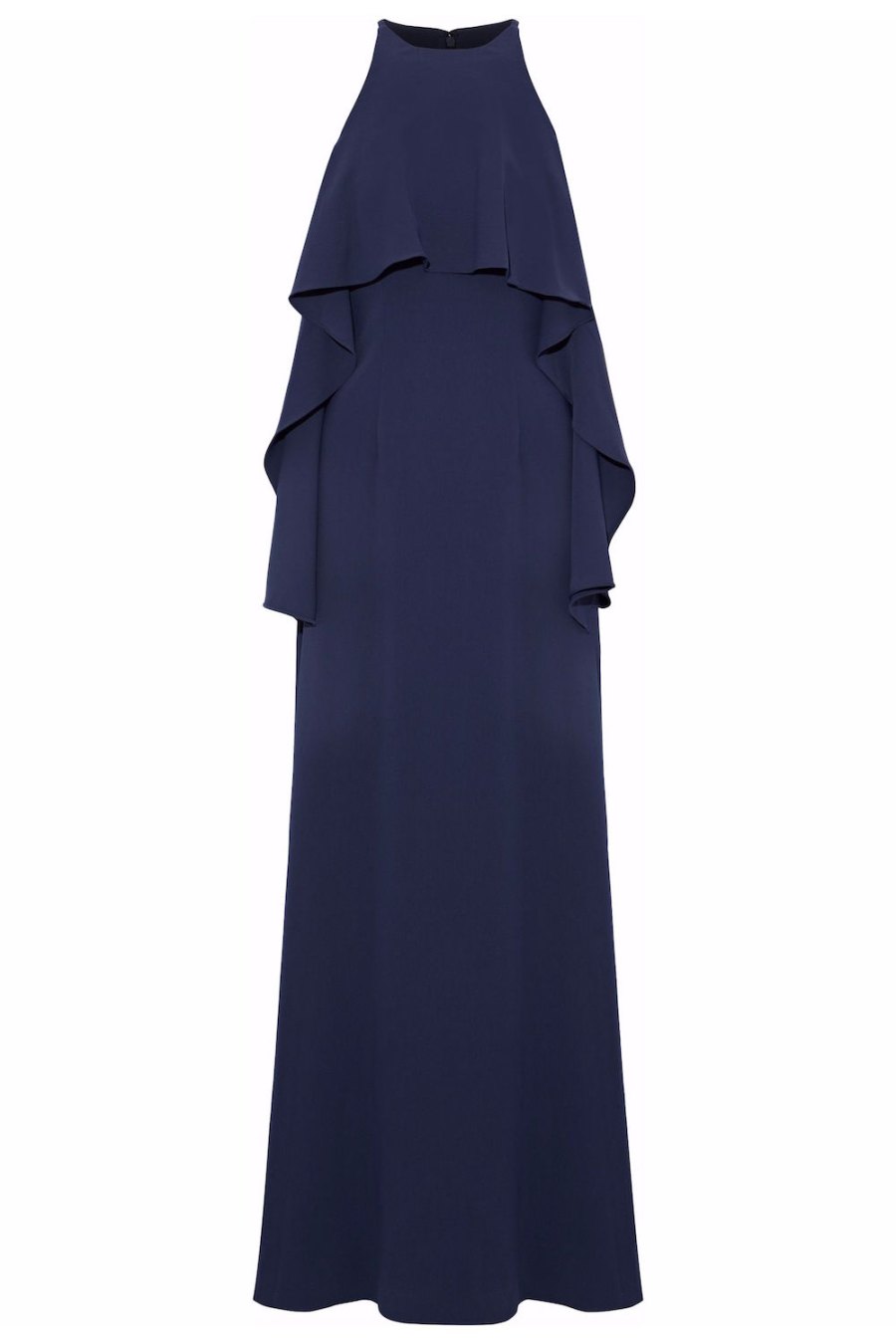MIKAEL AGHAL Cold Shoulder Draped Cady Gown