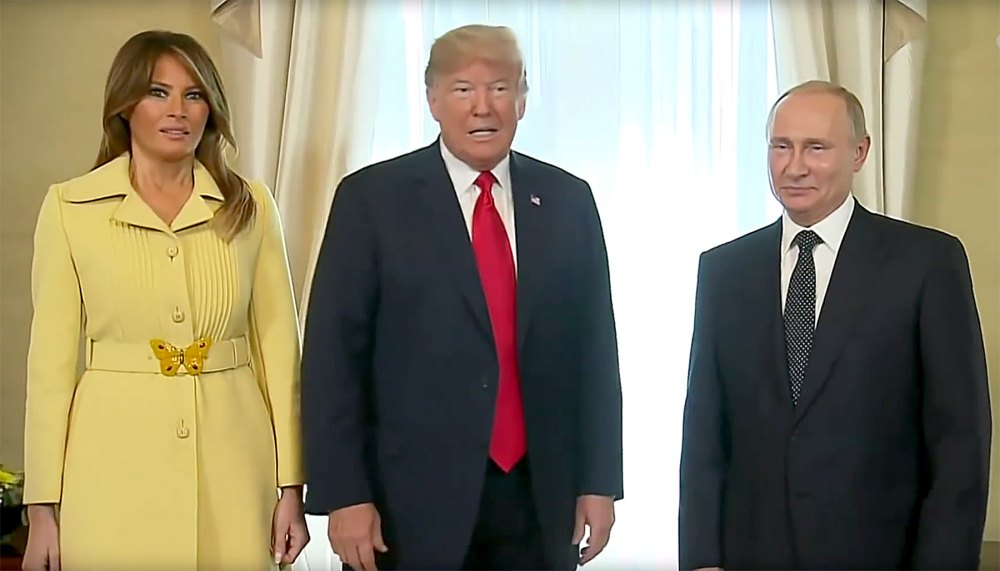 Melania Trump, Donald Trump, and Vladimir Putin