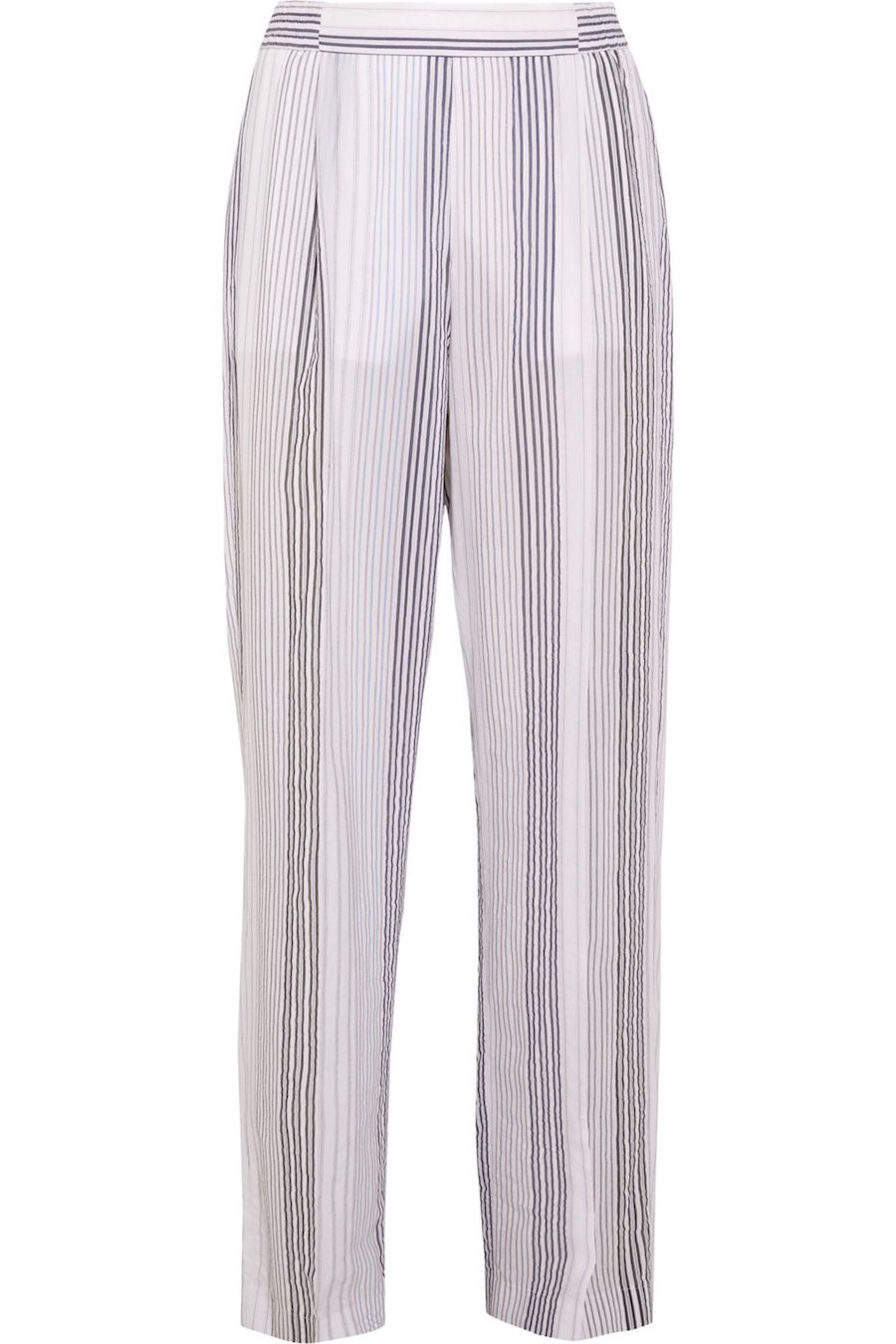 STELLA MCCARTNEY Striped cotton blend wide leg pants