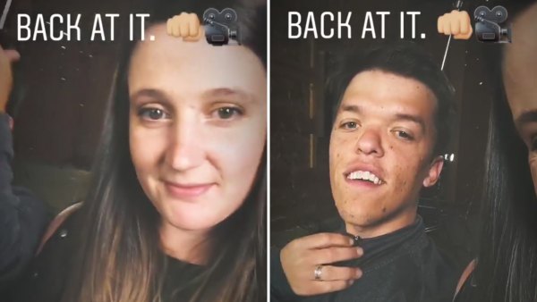 Tori and Zach Roloff filming