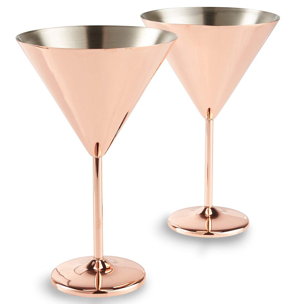 copper cocktail glass set