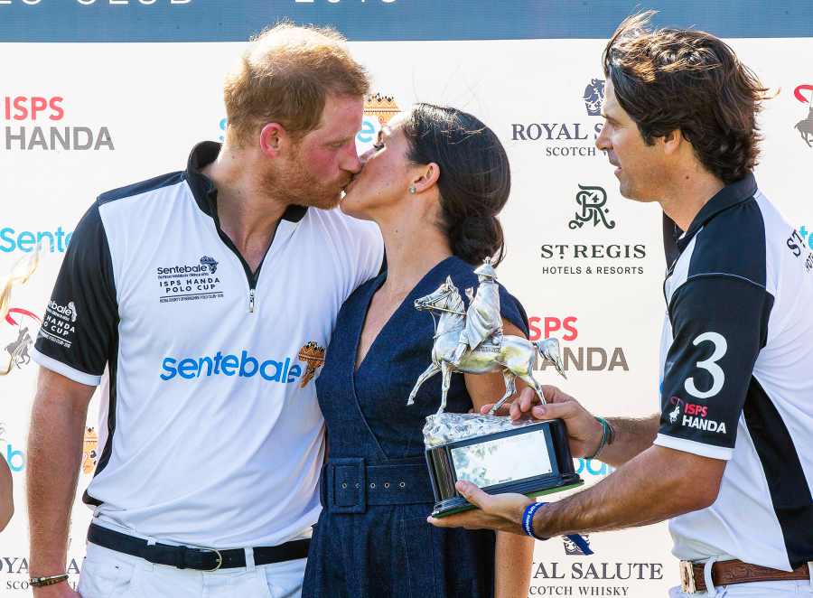 Duchess Meghan Prince Harry Kiss Sentebale ISPS Handa Polo Cup