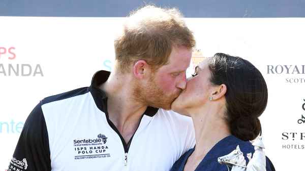Duchess Meghan Prince Harry Kiss Sentebale ISPS Handa Polo Cup
