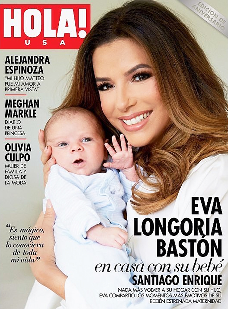 Eva Longoria Shares First Photo Baby Santiago Hola! Magazine Cover
