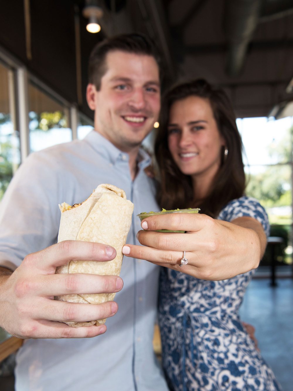 High School Sweethearts get engaged at Chipotle